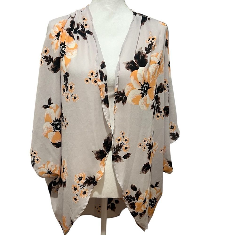Miss Chievous womens floral kimono size large